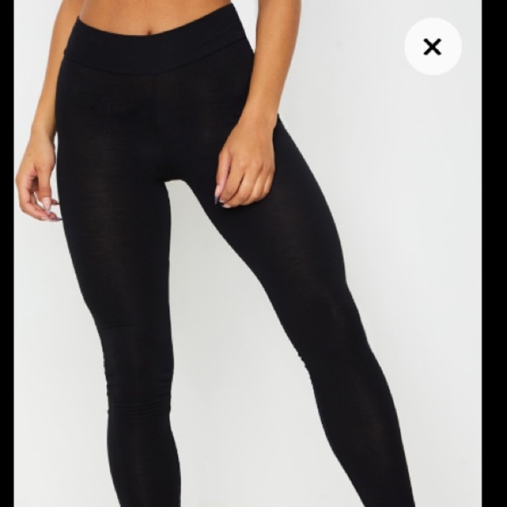 PrettyLittleThing Black Leggings